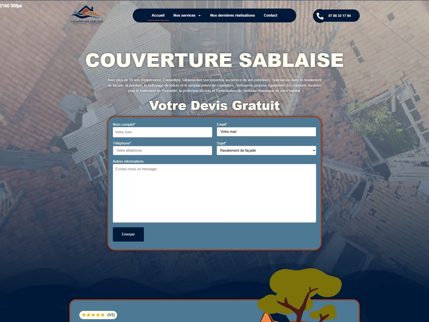 Couverture Sablaise — Bâtiment