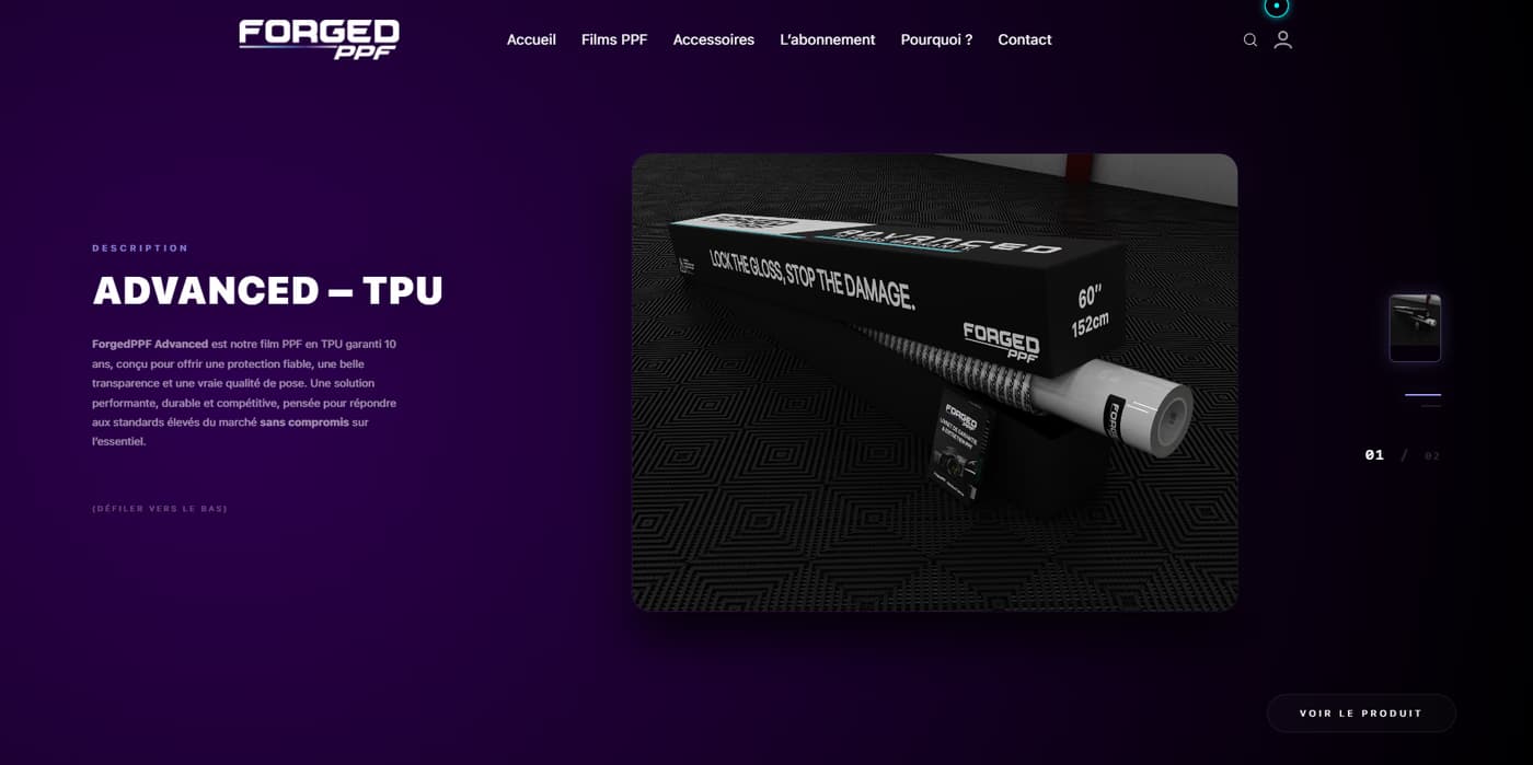 Forged PPF — site web 2