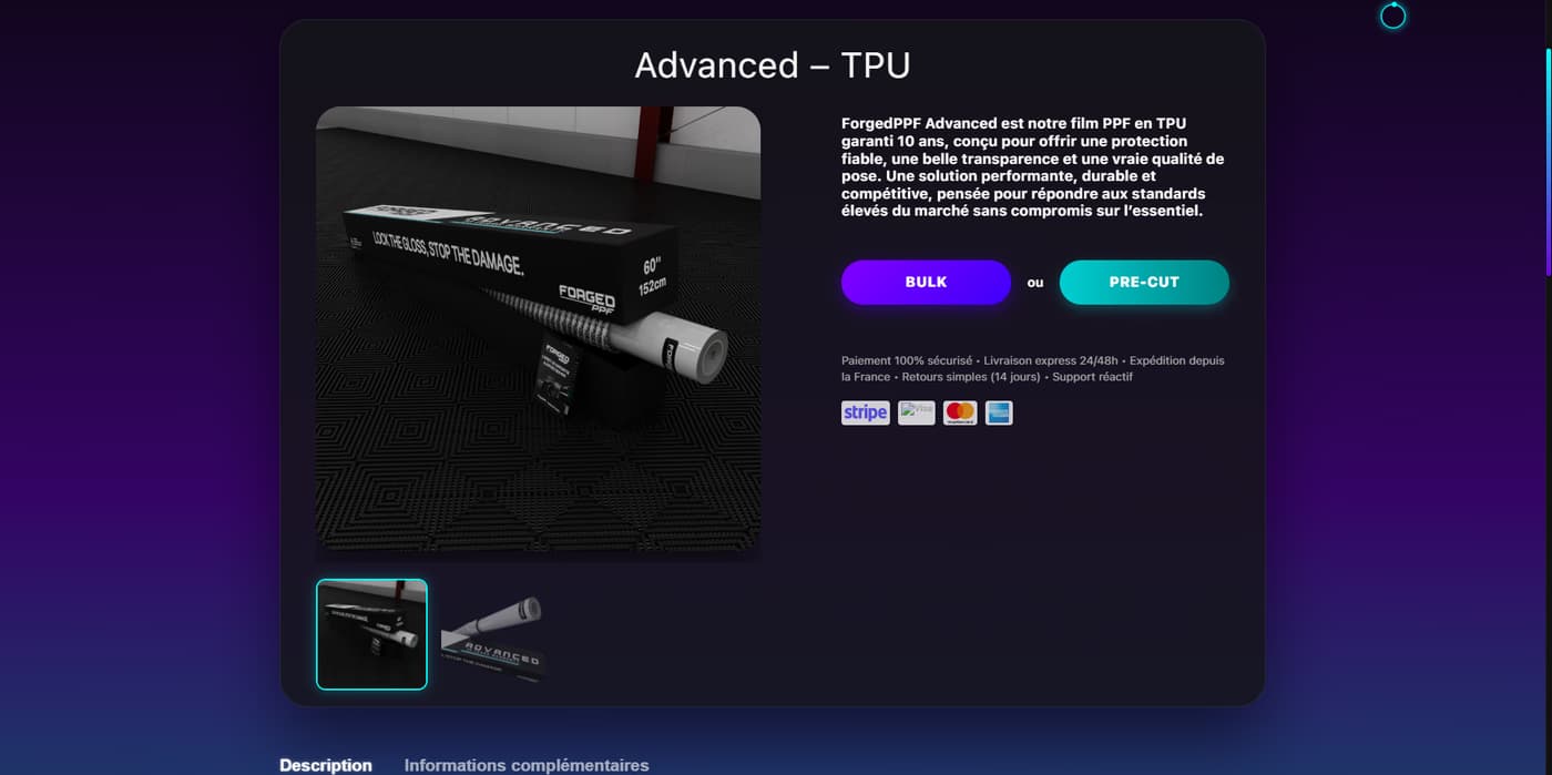 Forged PPF — site web 3