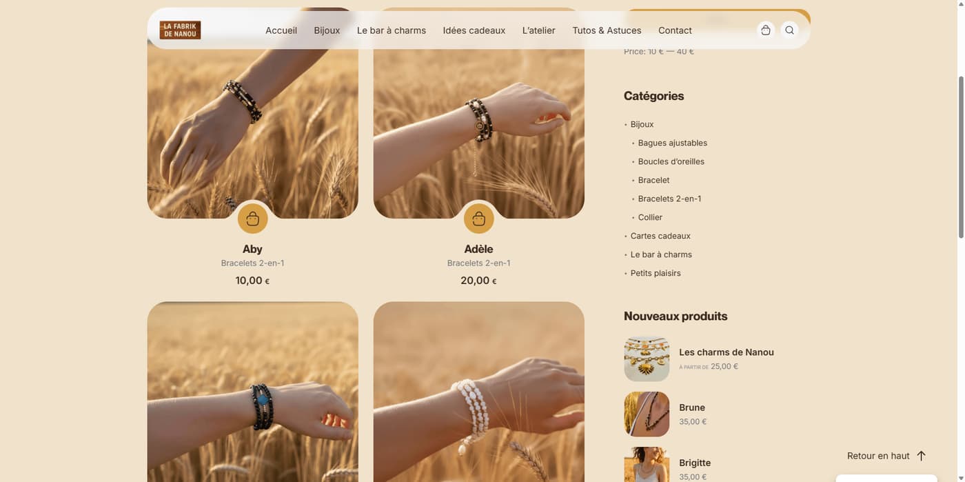 La Fabrik de Nanou — site web 3