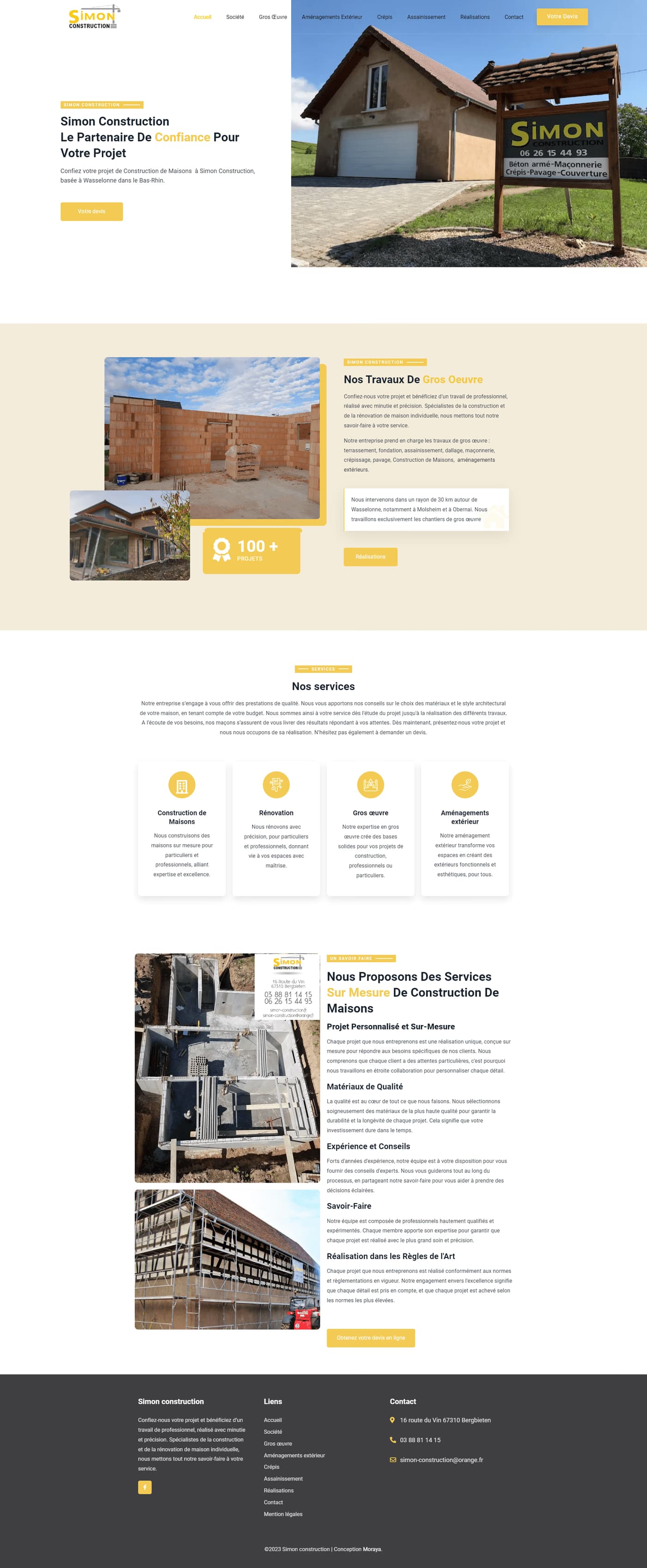 Simon Construction — site web 1