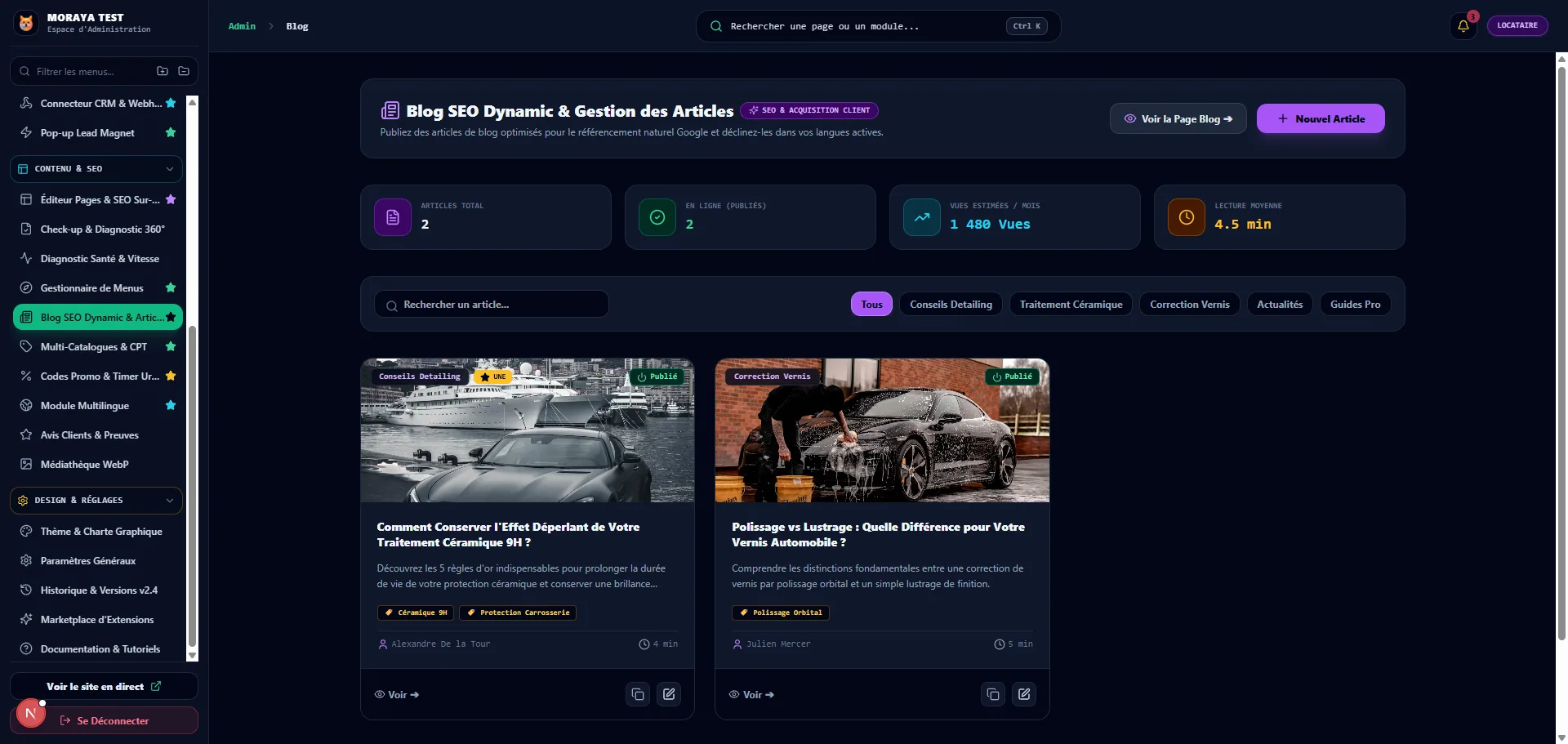 Publier pour Google dans le CMS Moraya