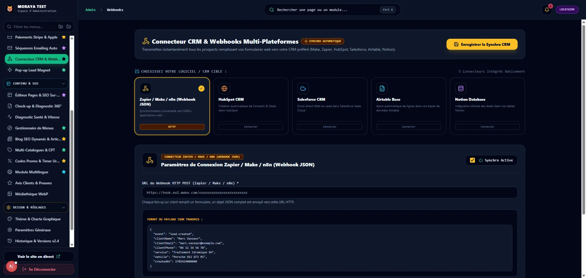 Relier vos outils dans le CMS Moraya